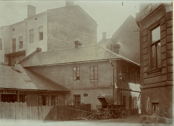 Ulice Na Příkopech, před rokem 1900.