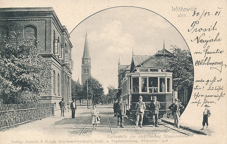Vítkovice, ulice 1. máje, 1901.
